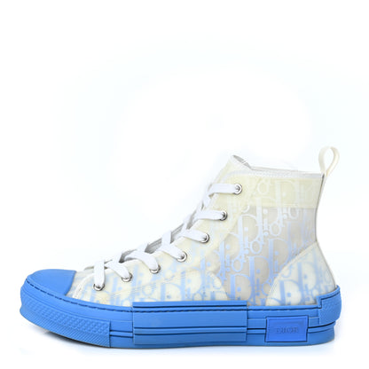 Christian Dior Technical Canvas Oblique Gradient Mens B23 High Top Sneakers 41 Blue 1 of 8