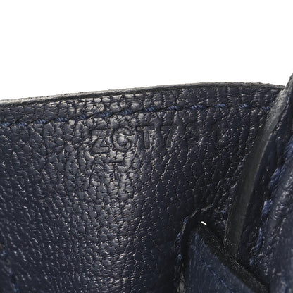 Hermes Togo Birkin 25 Bleu Nuit 7 of 12