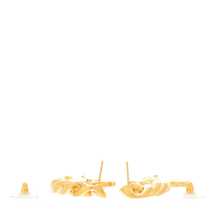 Chanel Metal CC Pick Drop Earrings Gold 3 of 5