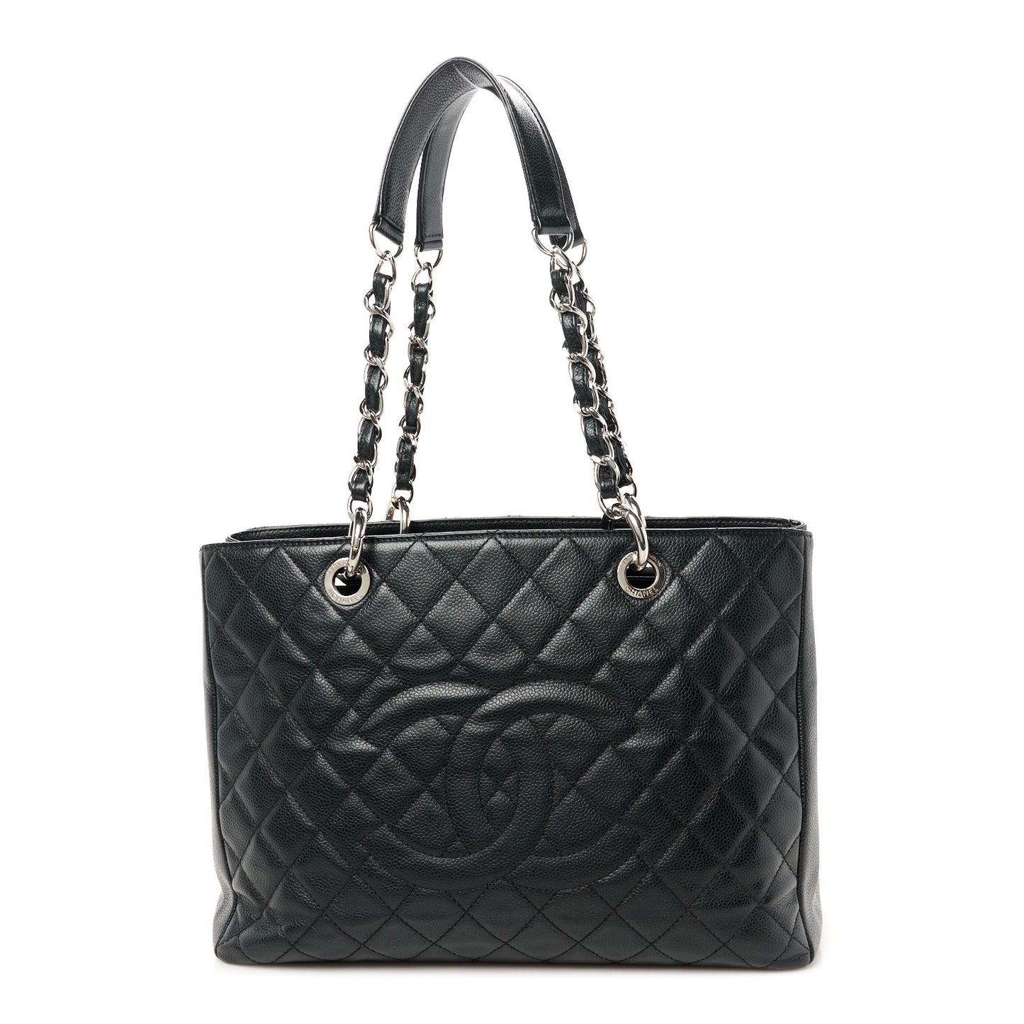 Caviar Quilted Grand Shopping Tote GST Black
