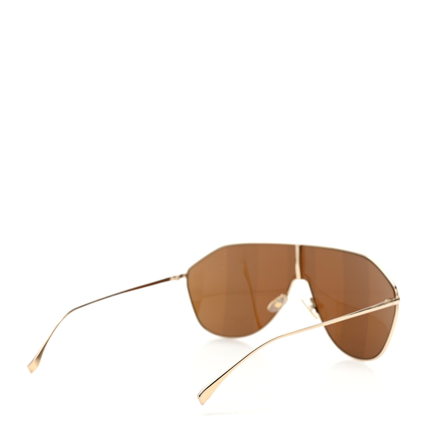 Fendi Metal Aviator Sunglasses FF 0405/S Sunglasses Brown Gold 4 of 7
