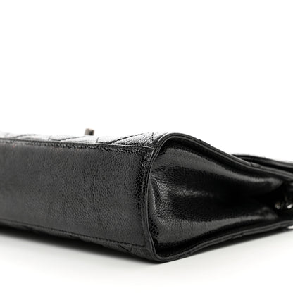 Chanel Crumpled Grained Calfskin Medium CC Crave Flap Black 10 of 11