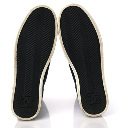 Chanel Nubuck Quilted Boots 41.5 Blue 5 of 10
