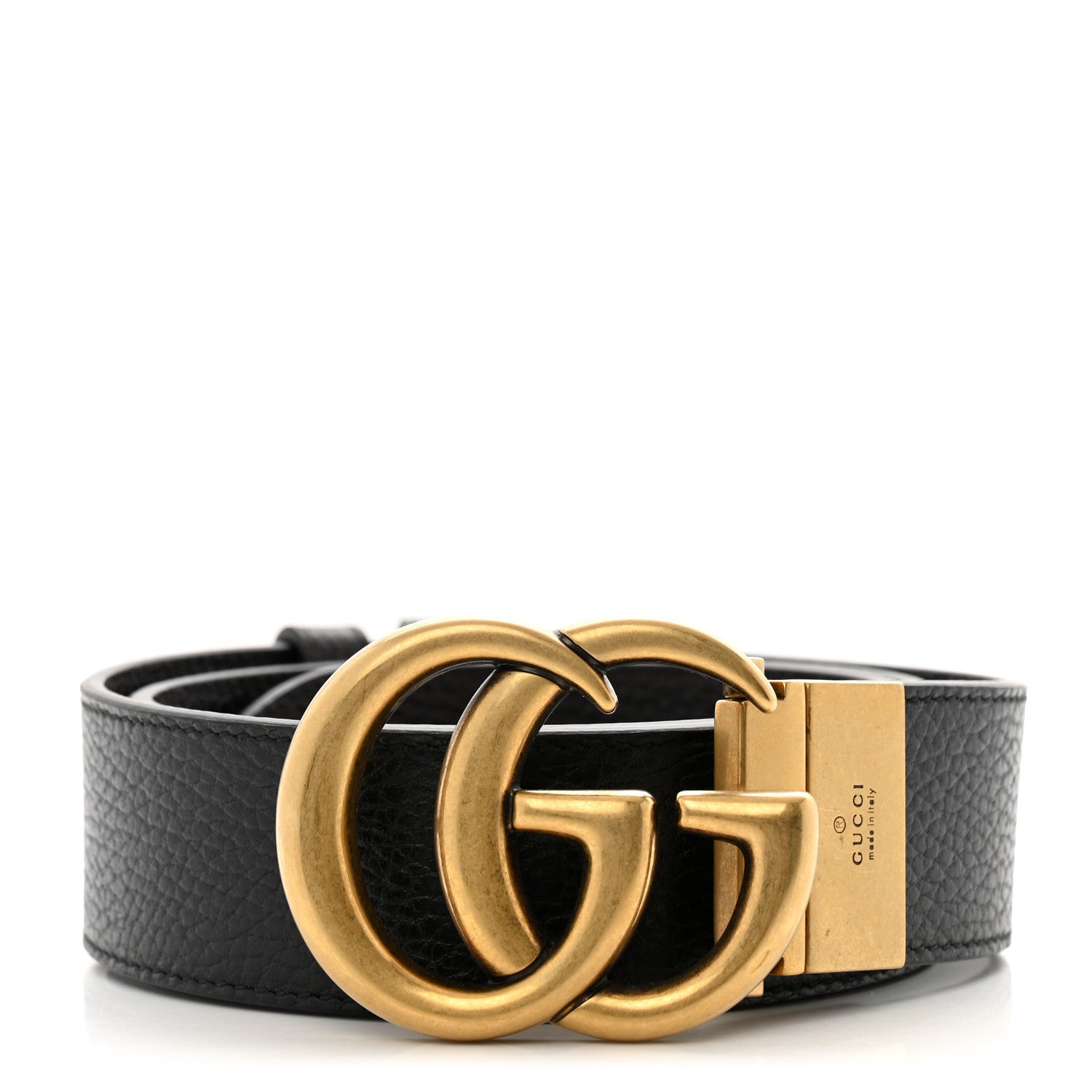 Gucci Calfskin Double G Reversible 37mm Belt 85 34 Black Cocoa 1 of 7