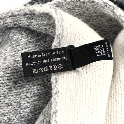 Chanel Cashmere Plaid CC Scarf Grey 4 of 4