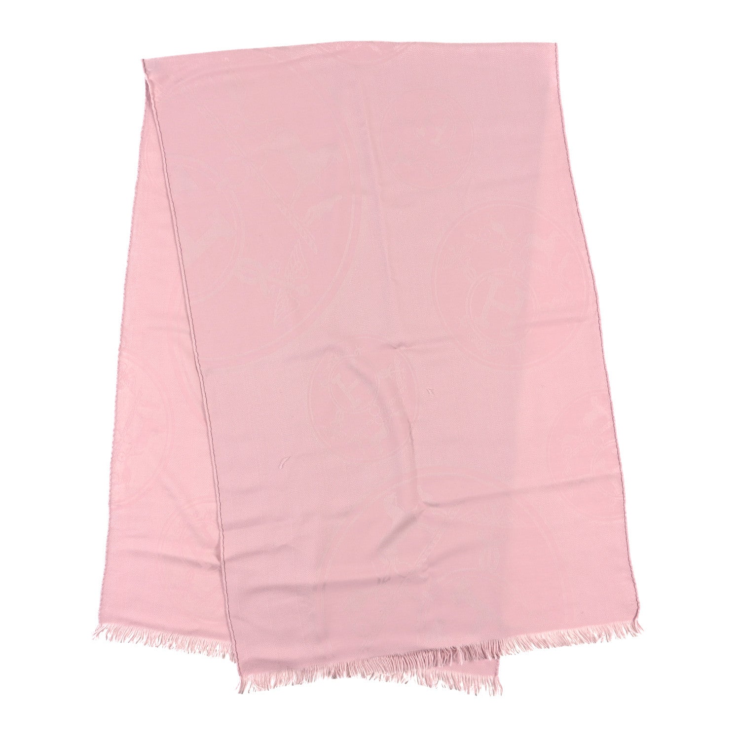 Hermes Cashmere Silk New Libris Stole Rose Petale 2 of 4