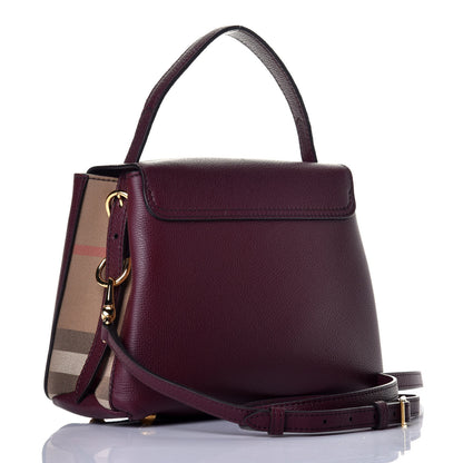 Burberry Derby Calfskin House Check Small Camberley Mahogany Red 4 of 9
