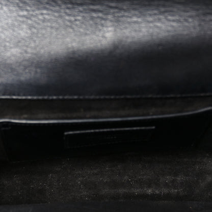 Saint Laurent Calfskin Heart Studded Medium Monogram Kate Satchel Black 5 of 11