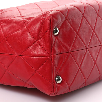 Chanel Calfskin Quilted Large In the Business Tote Red 9 of 10