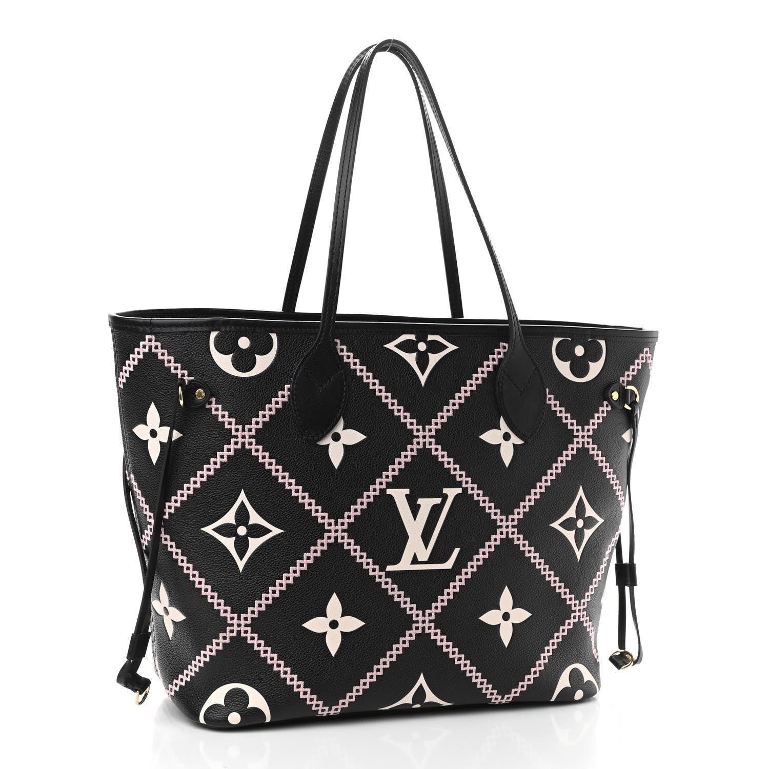 Louis Vuitton Empreinte Monogram Giant Broderies Neverfull MM Black 4 of 11