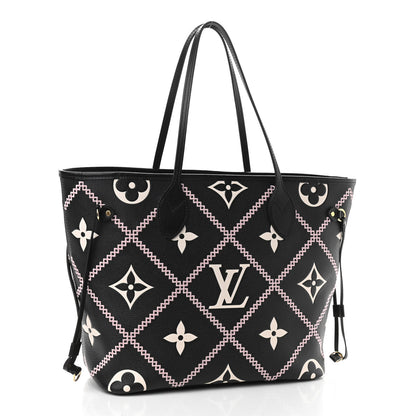Louis Vuitton Empreinte Monogram Giant Broderies Neverfull MM Black 4 of 11