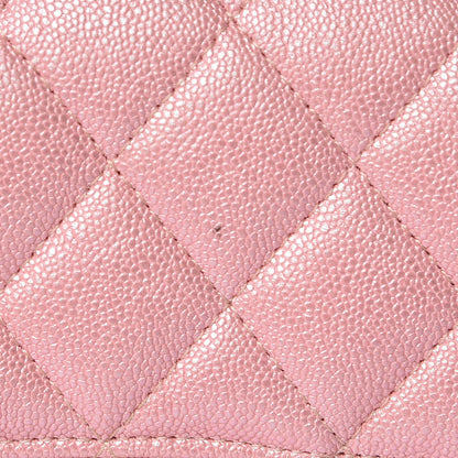 Chanel Iridescent Caviar Quilted Small Double Flap Pink 9 of 11