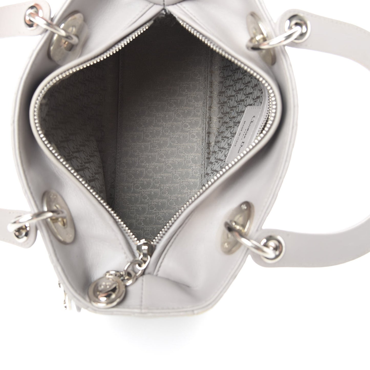 Lambskin Cannage Medium Lady Dior Grey