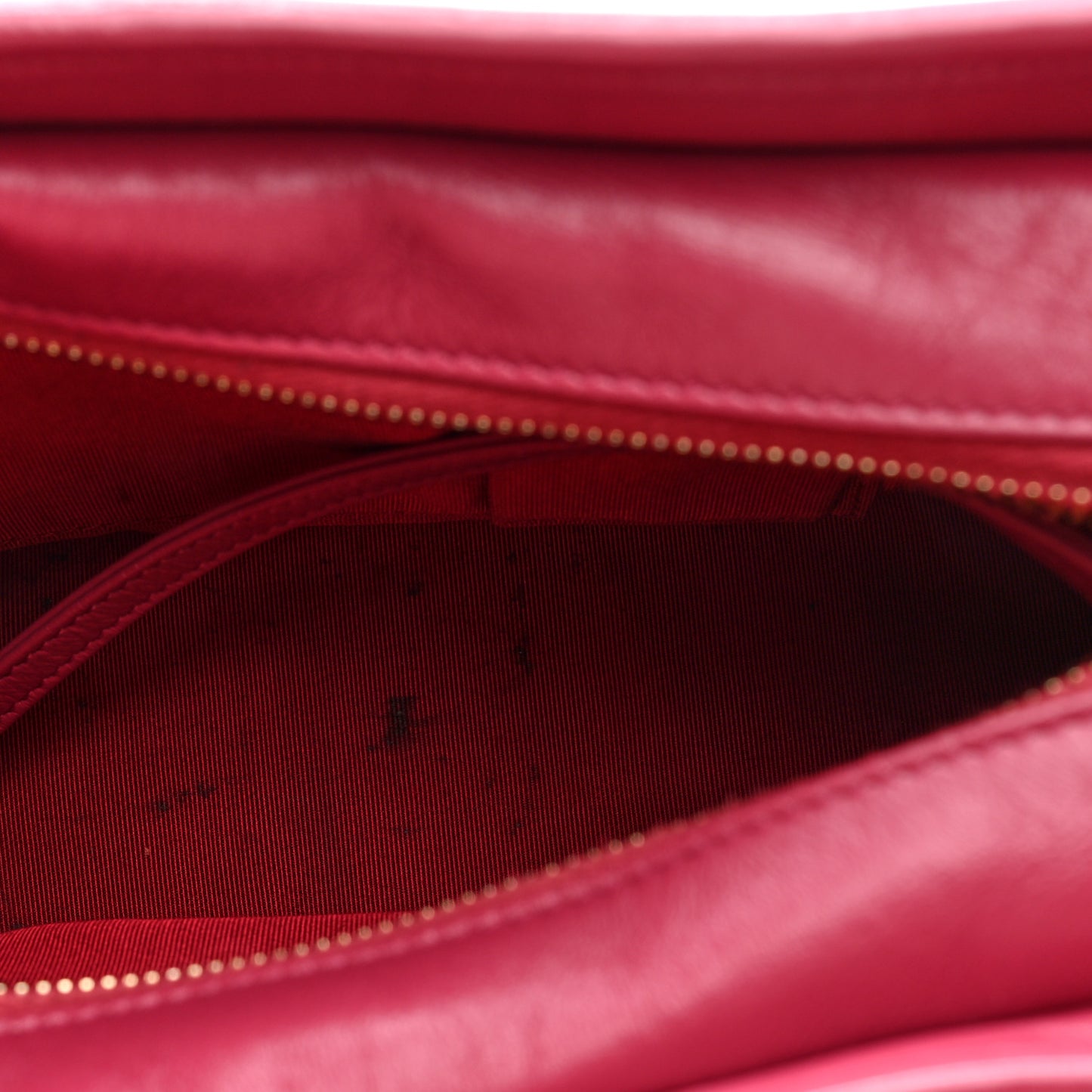 Aged Calfskin Chevron Quilted Small Gabrielle Hobo Dark Pink