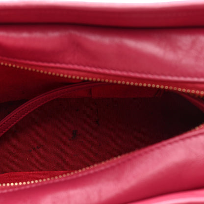 Chanel Aged Calfskin Chevron Quilted Small Gabrielle Hobo Dark Pink 5 of 10