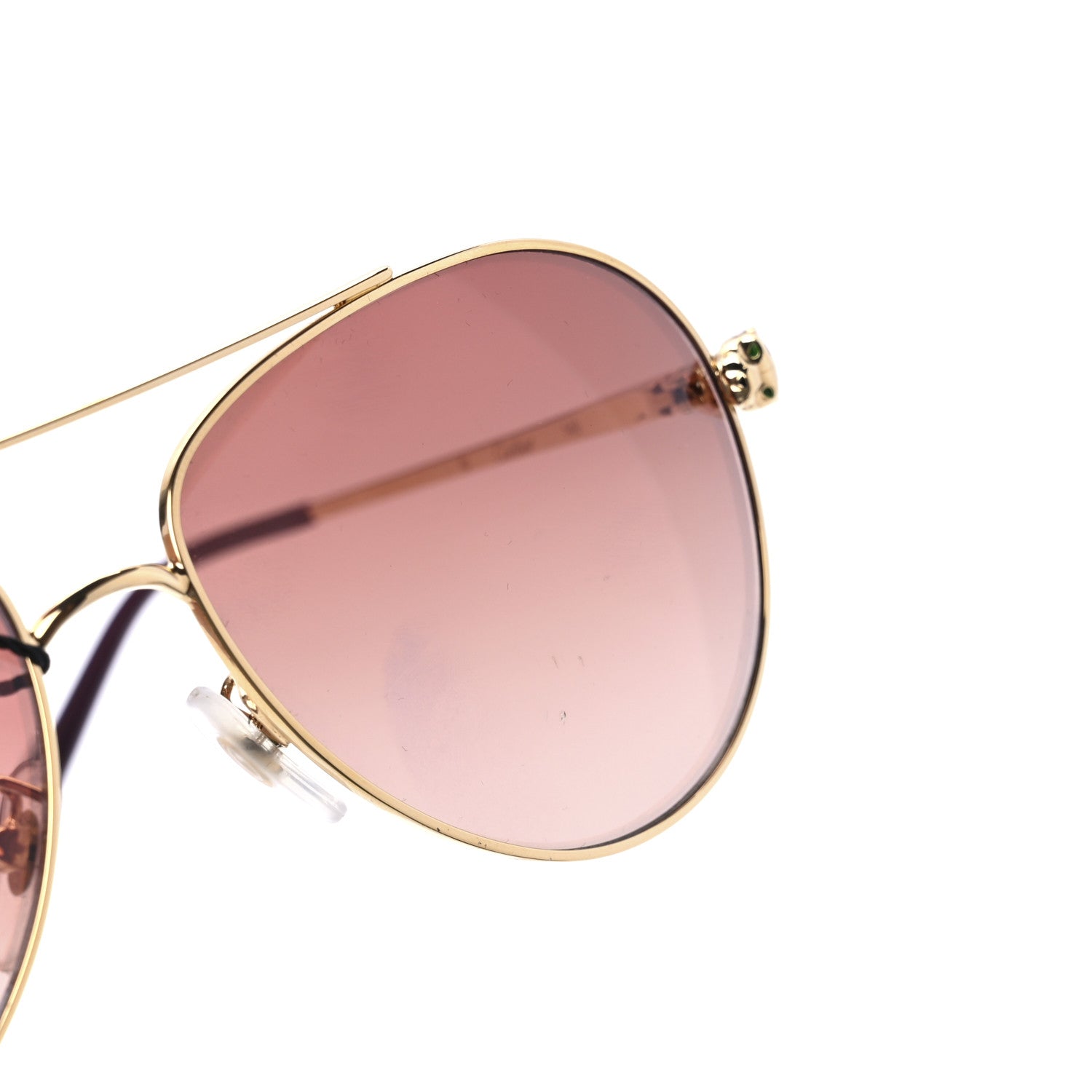 Cartier Panthere De Cartier Aviator 140 Sunglasses Gold 8 of 9