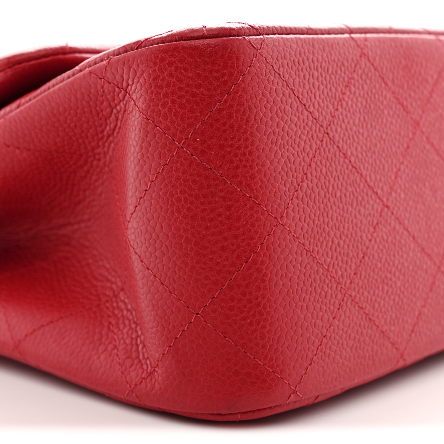 Chanel Caviar Quilted Jumbo Double Flap Red 9 of 11