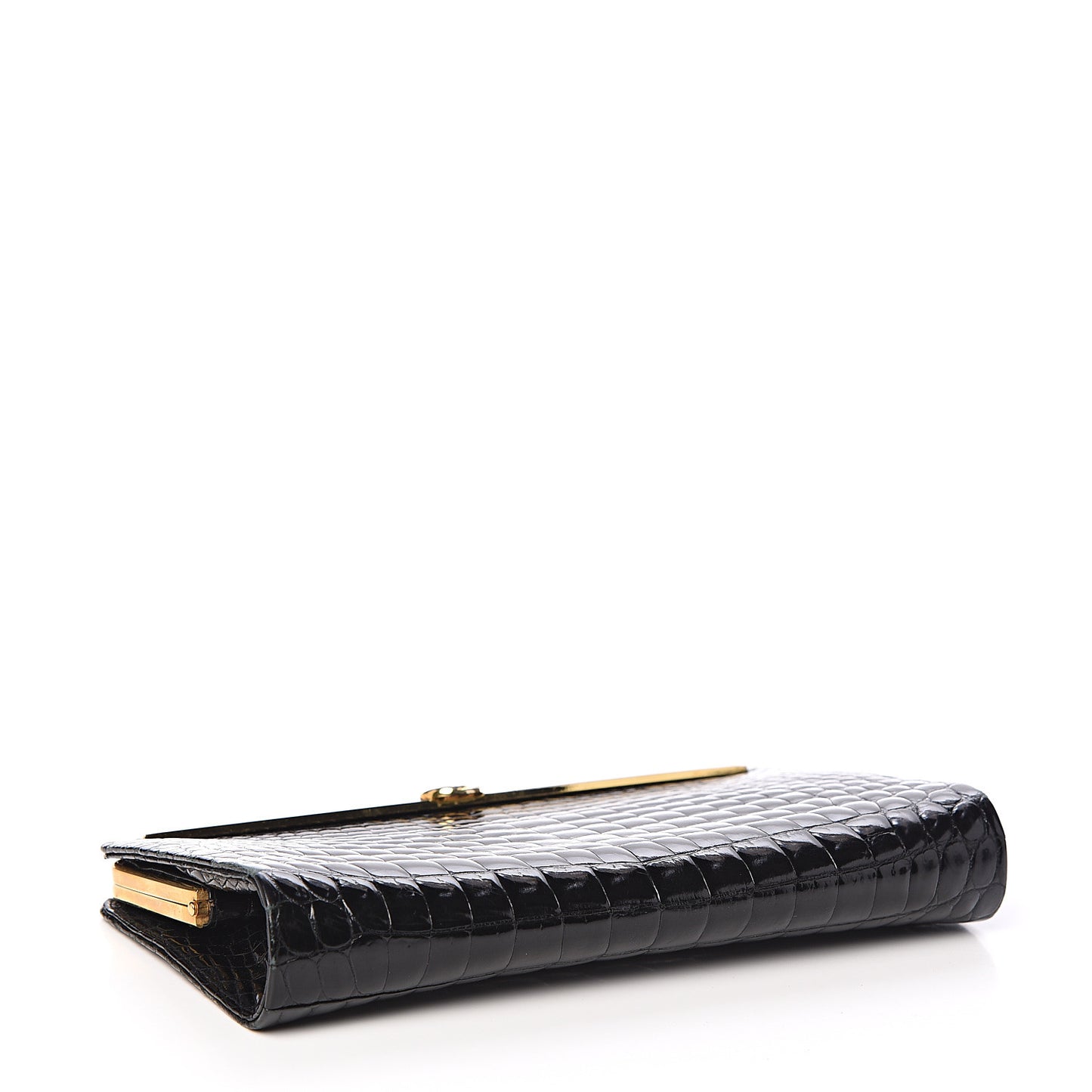 Crocodile Clutch Black