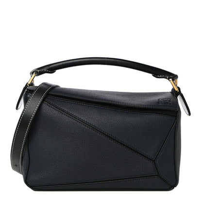 Loewe Calfskin Small Puzzle Bag Midnight Blue Black 1 of 10