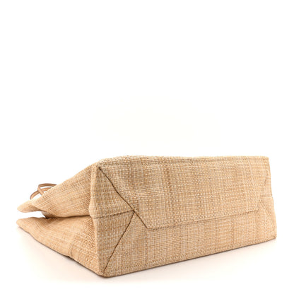 Prada Raffia Logo Tote Naturale 4 of 10