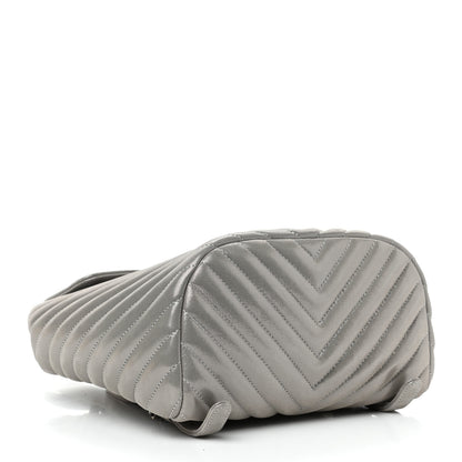 Chanel Metallic Iridescent Calfskin Chevron Quilted Small Urban Spirit Backpack Silver 3 of 8