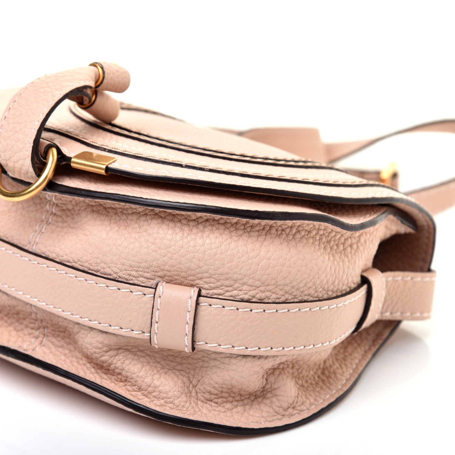 Chloe Calfskin Mini Marcie Round Crossbody Bag Blush Nude 7 of 8