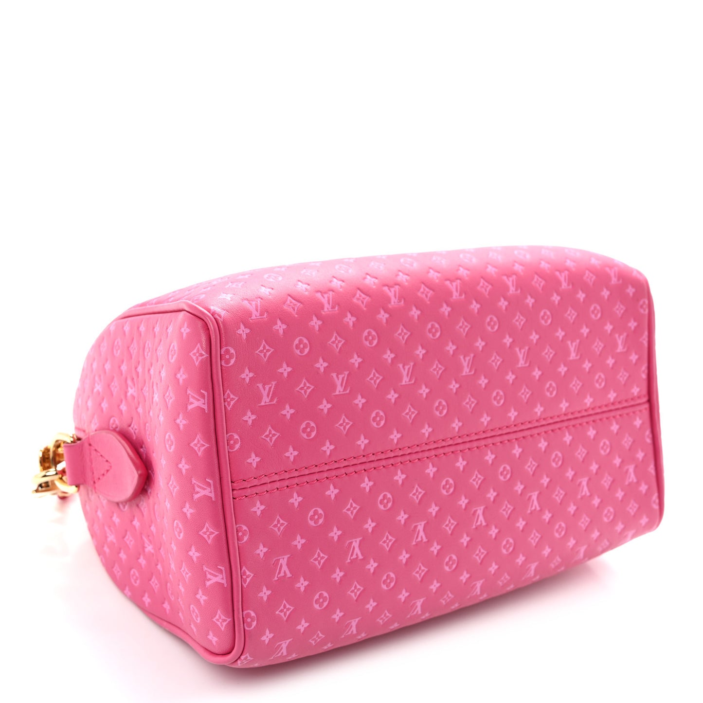 Calfskin Nanogram Embossed Speedy Bandouliere 20 Rose