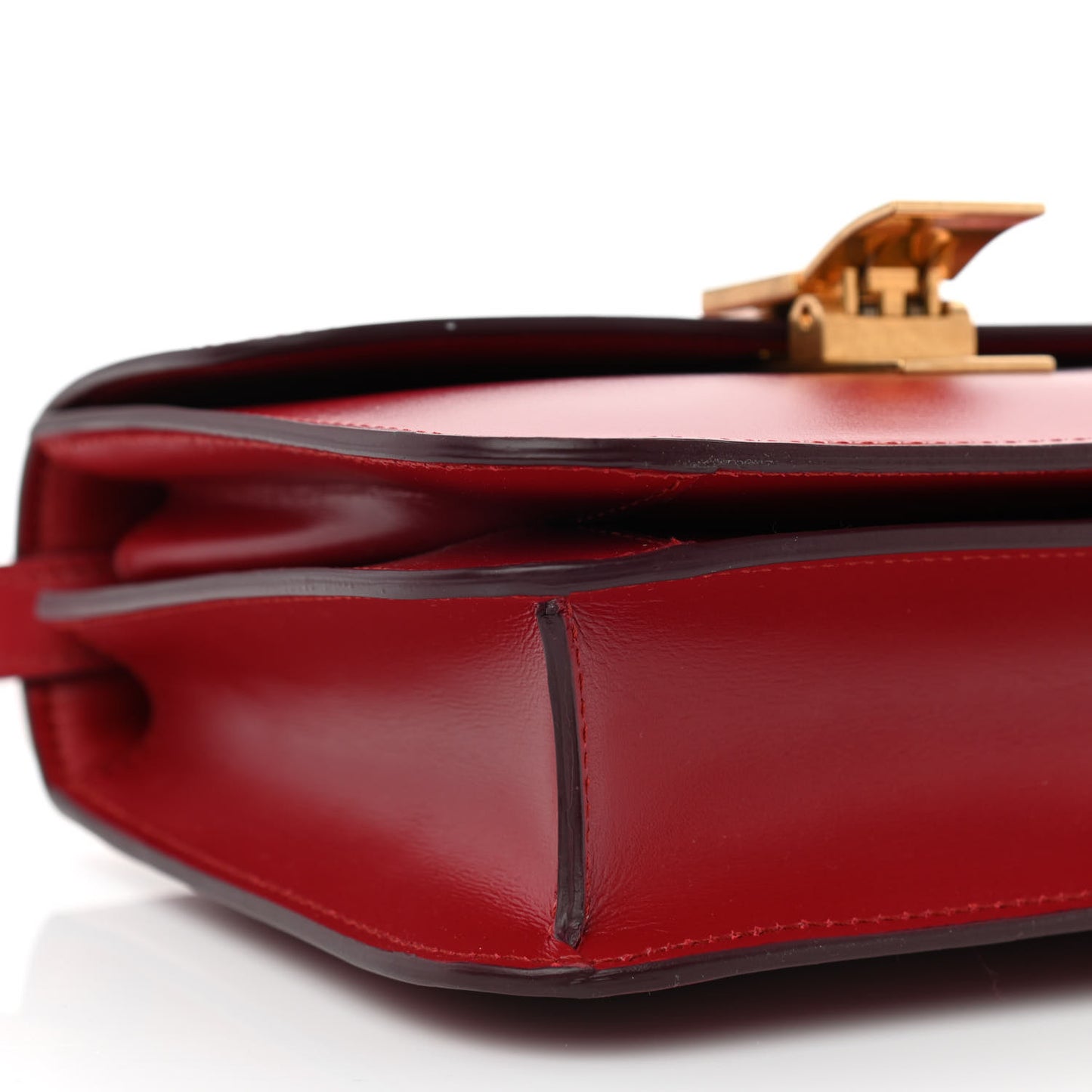 Box Calfskin Teen Classic Box Flap Bag Red