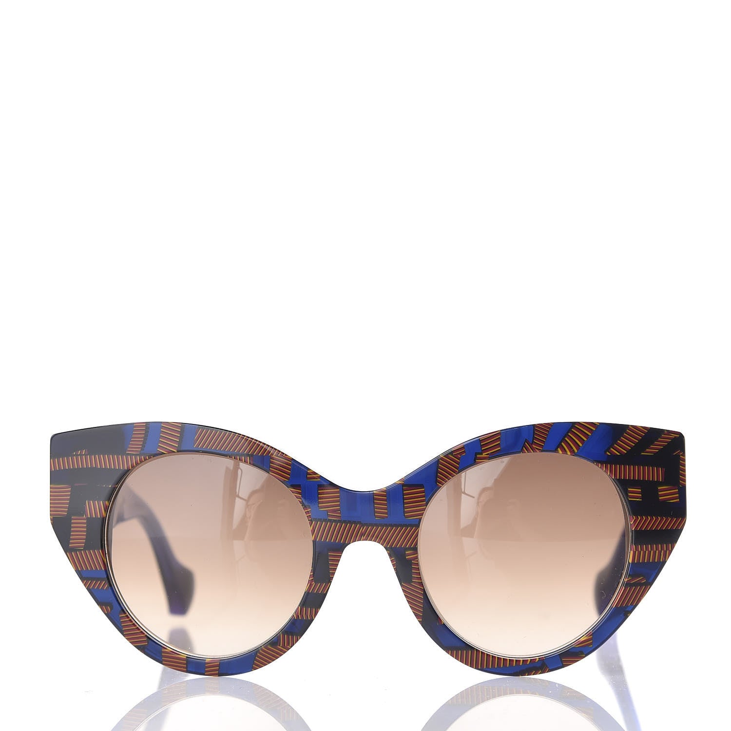 Fendi Zucca 51mm Sunglasses FF 0105/S Blue 2 of 6