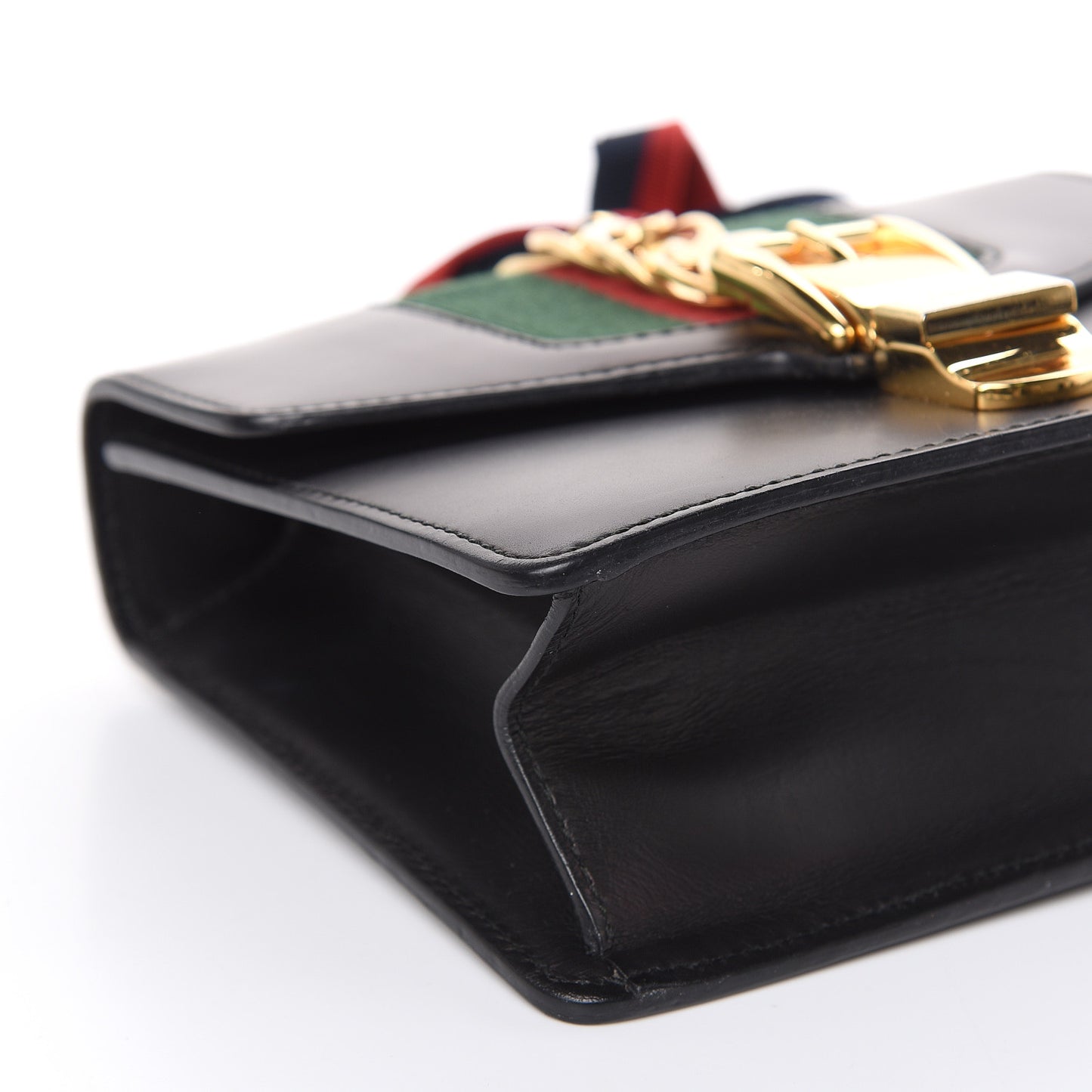 Calfskin Mini Sylvie Chain Shoulder Bag Black