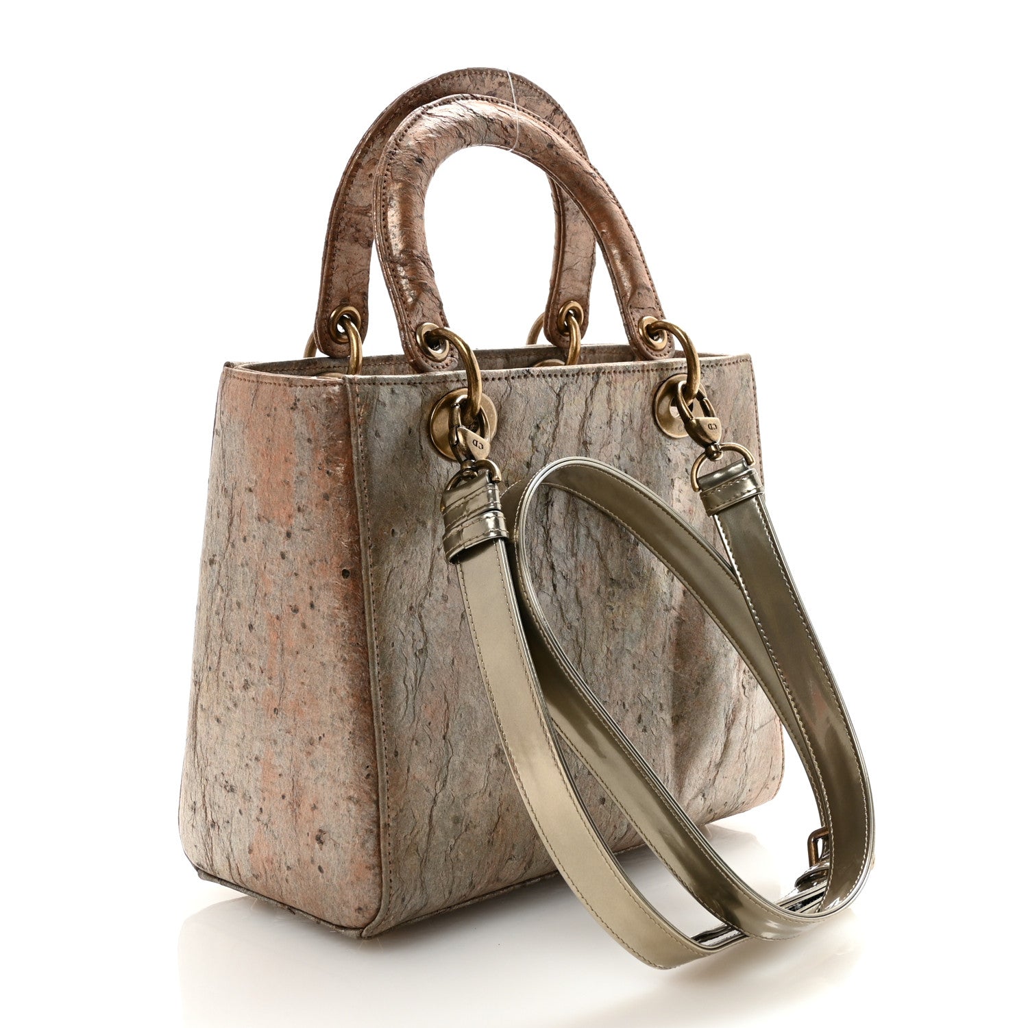 Christian Dior X LEE BUL Treated Calfskin Medium Lady Dior Art