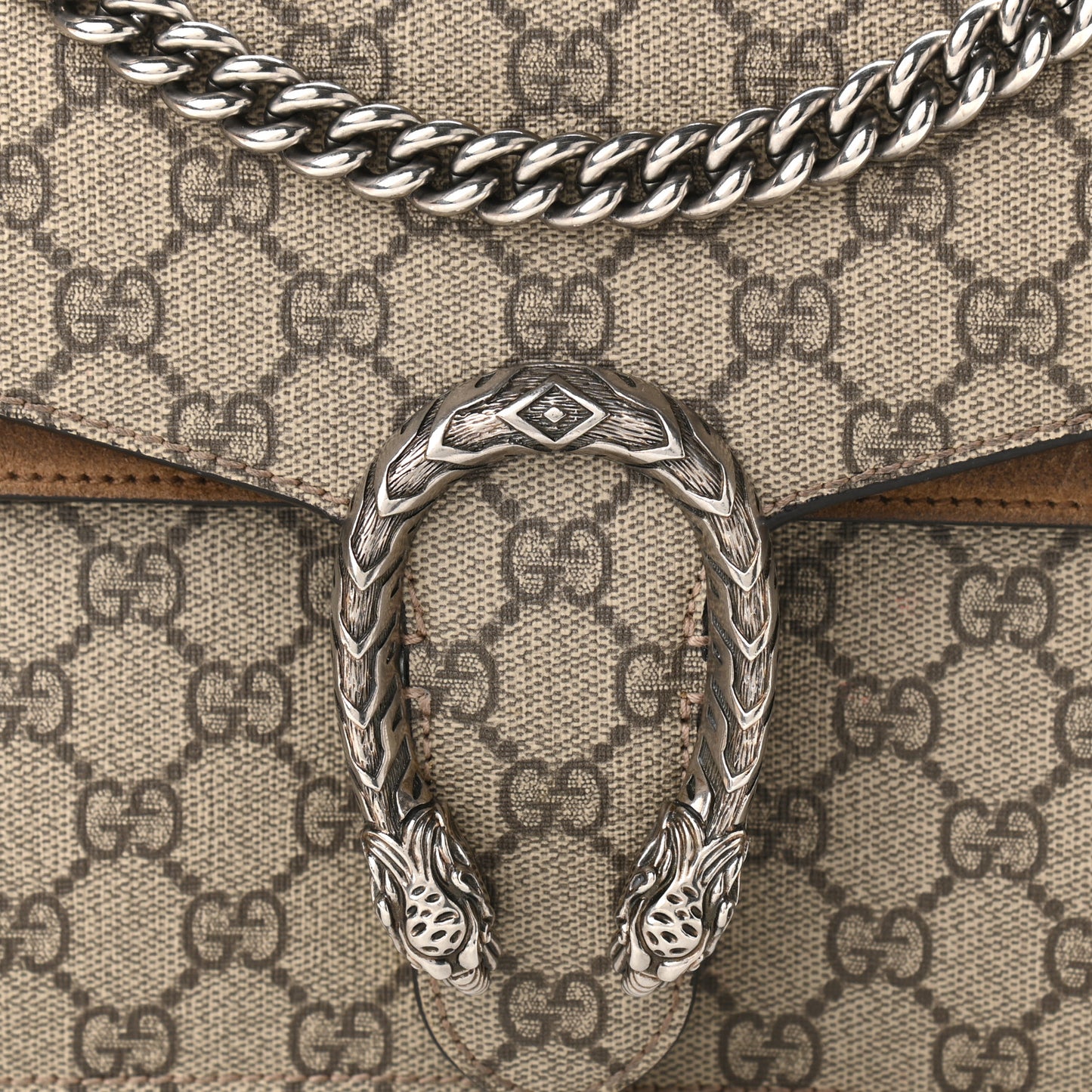 GG Supreme Monogram Small Dionysus Shoulder Bag Taupe