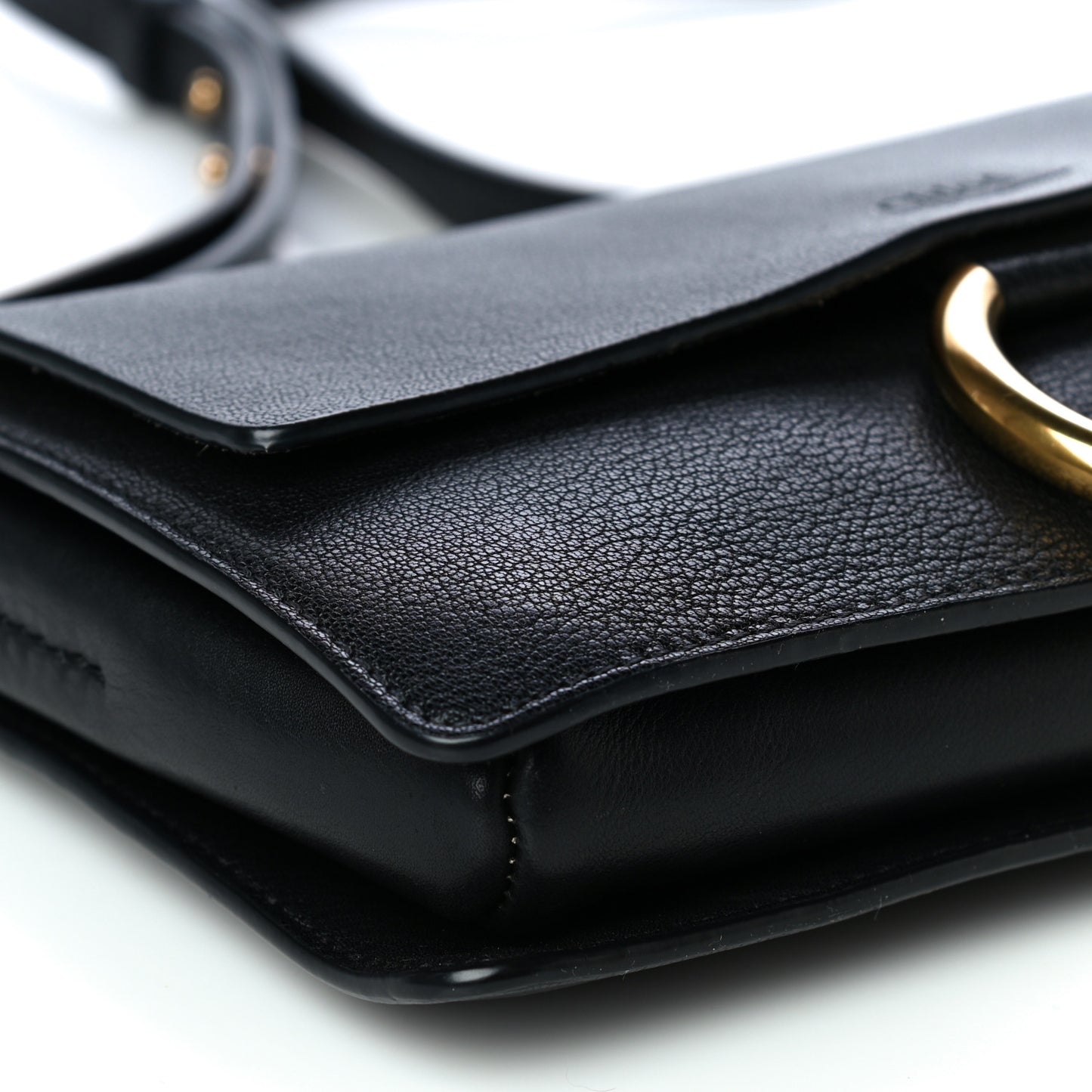 Calfskin Small Faye Shoulder Bag Black