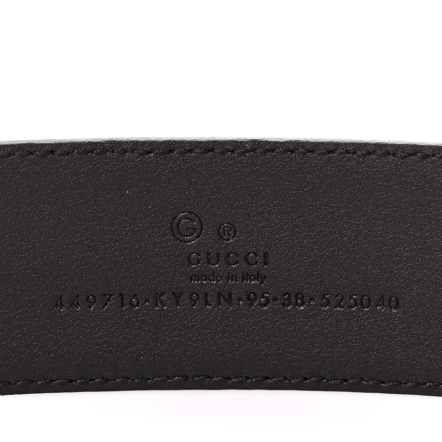 Gucci Monogram Dollar Calfskin 40mm Belt 95 38 Beige Ebony Testa di Moro 3 of 5