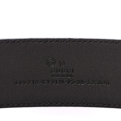 Gucci Monogram Dollar Calfskin 40mm Belt 95 38 Beige Ebony Testa di Moro 3 of 5