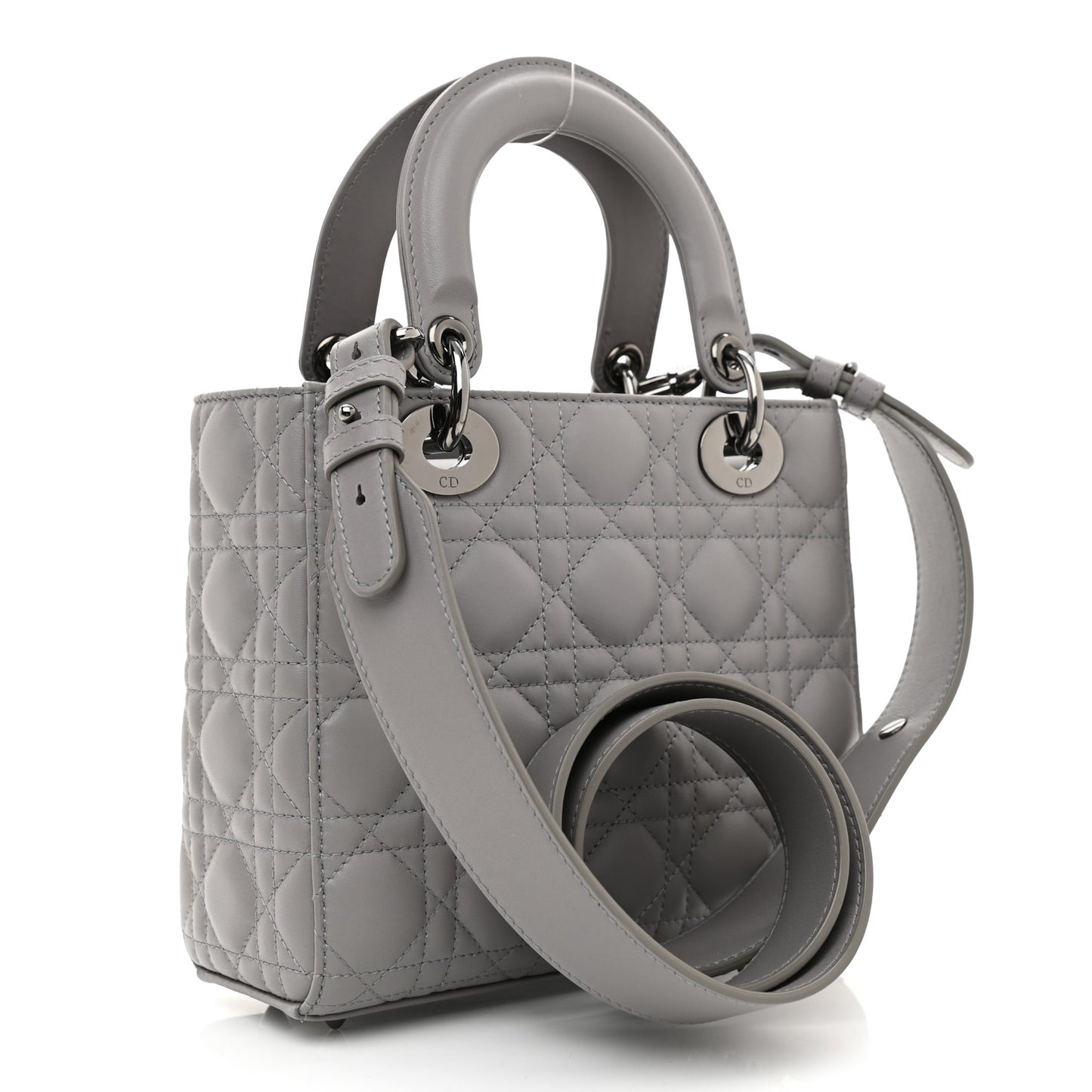 Lambskin Cannage Small My ABCDior Lady Dior Grey
