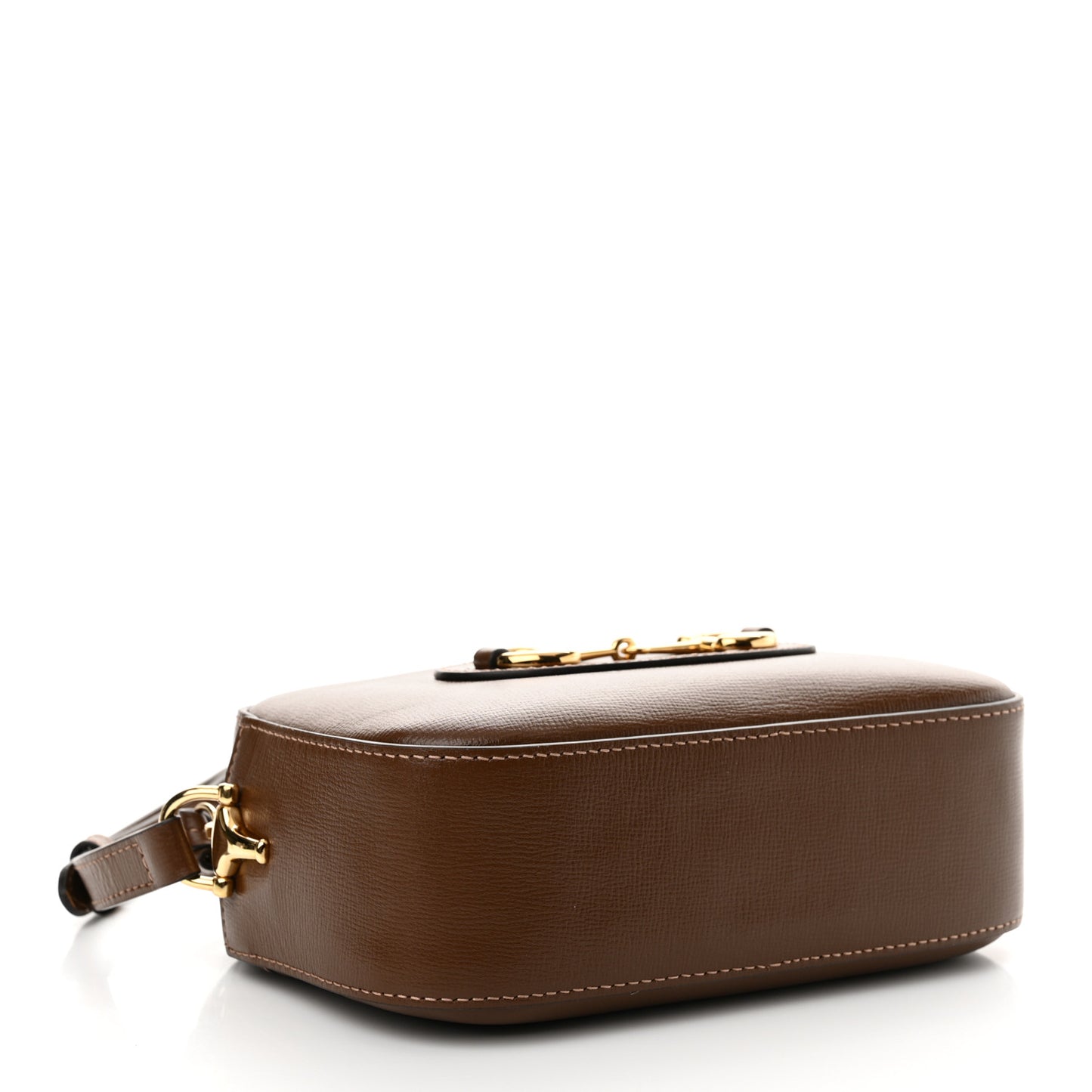 Azalea Calfskin Mini Horsebit 1955 Camera Shoulder Bag Brown