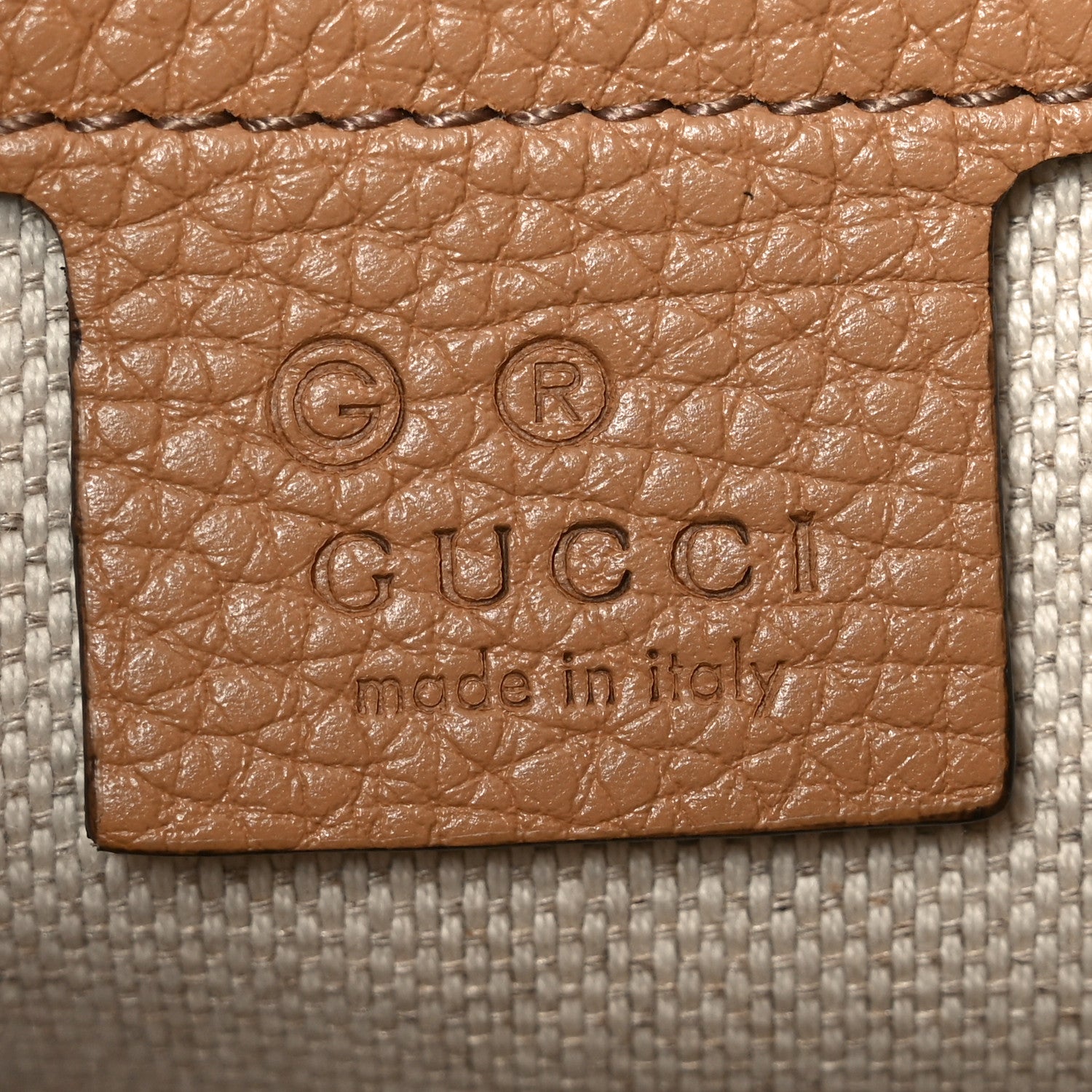Gucci Pebbled Calfskin Medium Soho Chain Shoulder Bag Camelia 6 of 10