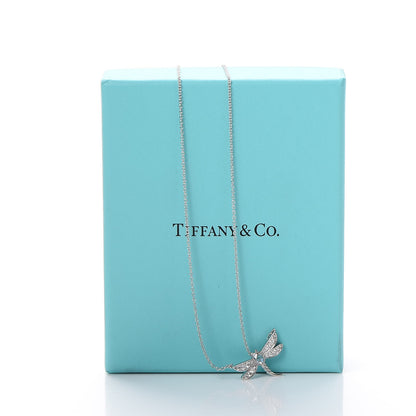 Tiffany Platinum Diamond Enchant Dragonfly Pendant Necklace 8 of 8