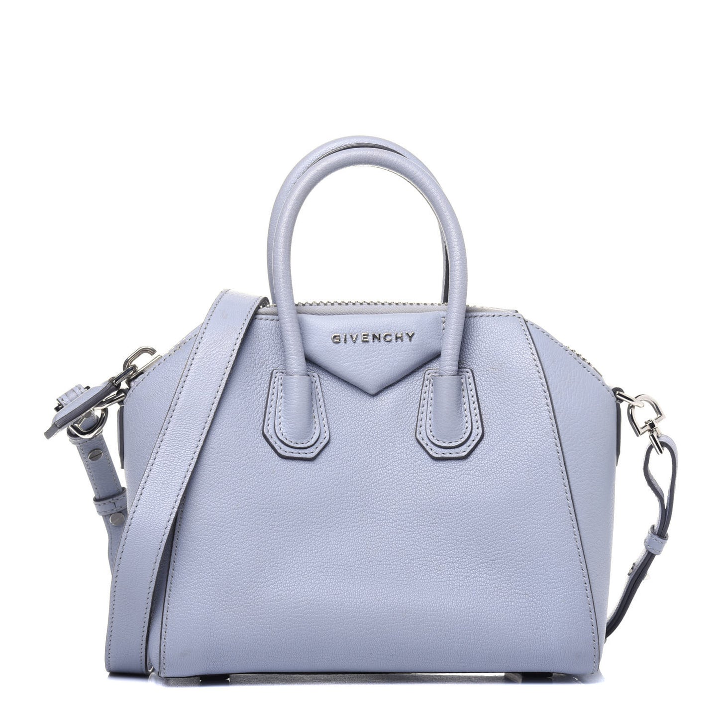 Sugar Goatskin Mini Antigona Grey Blue
