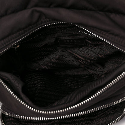 Prada Tessuto Vela Saffiano Flap Shoulder Bag Brown 4 of 8