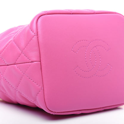 Chanel Lambskin Quilted Small Perfect Meeting Hobo Pink 9 of 15