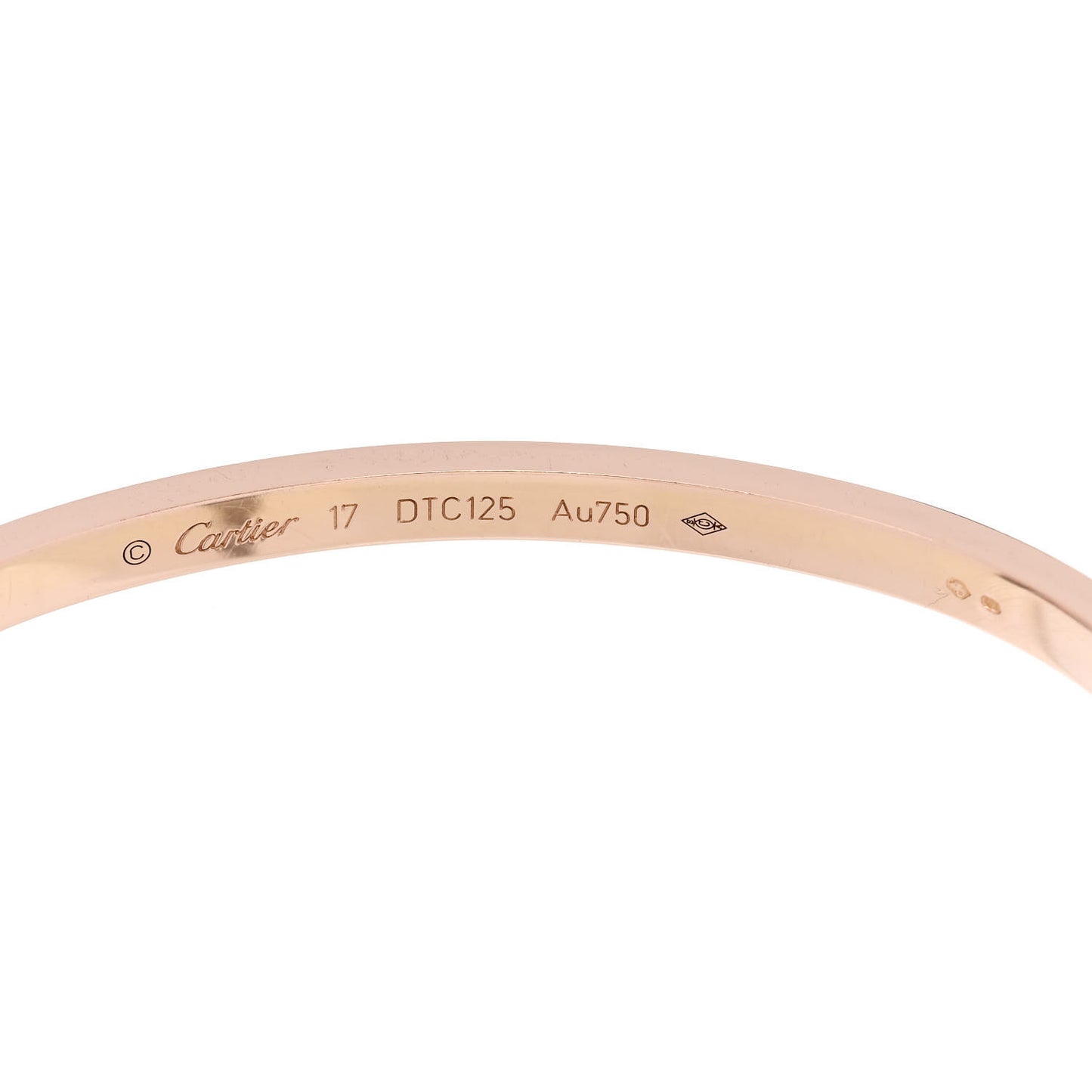 18K Pink Gold Small LOVE Bracelet 17