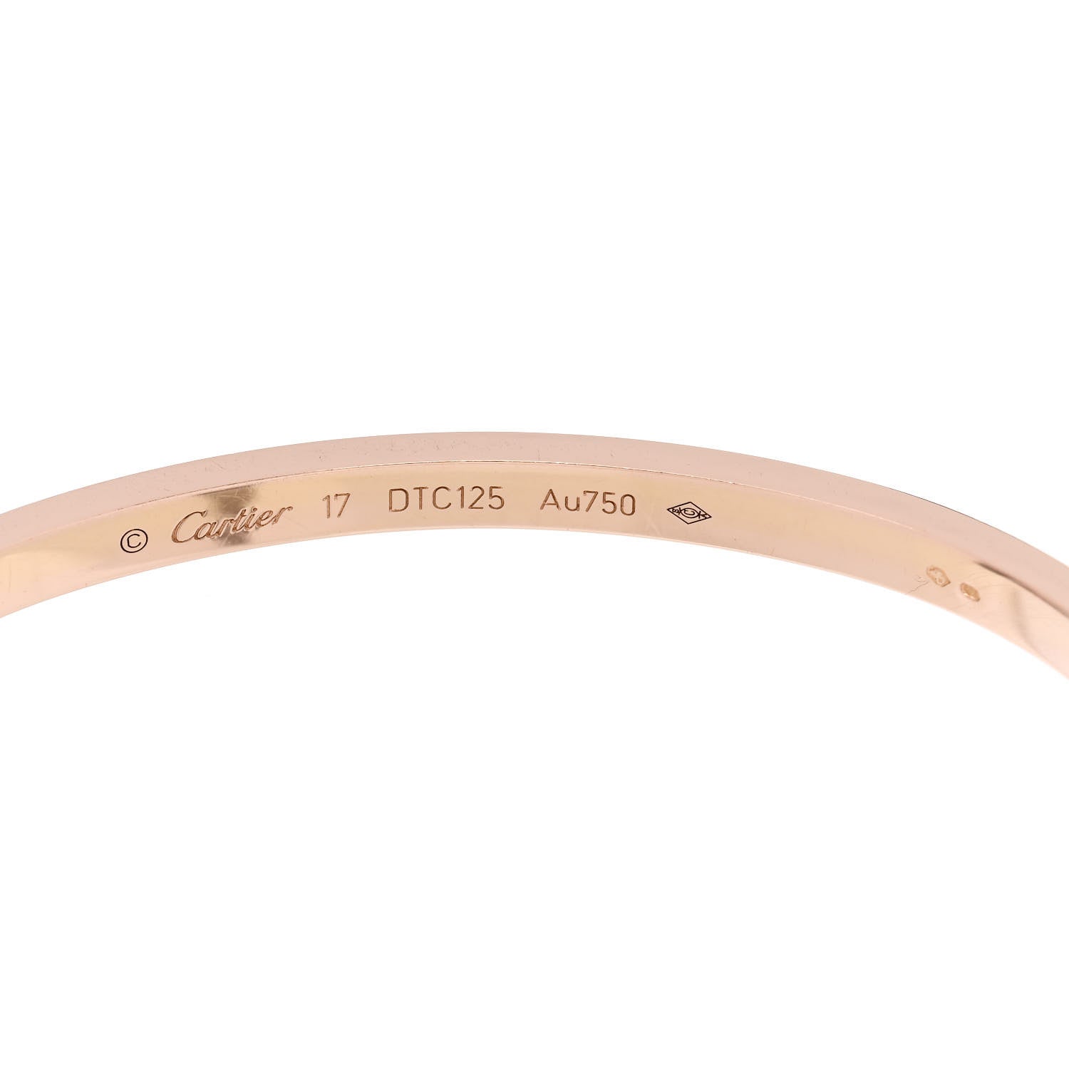Cartier 18K Pink Gold Small LOVE Bracelet 17 4 of 4