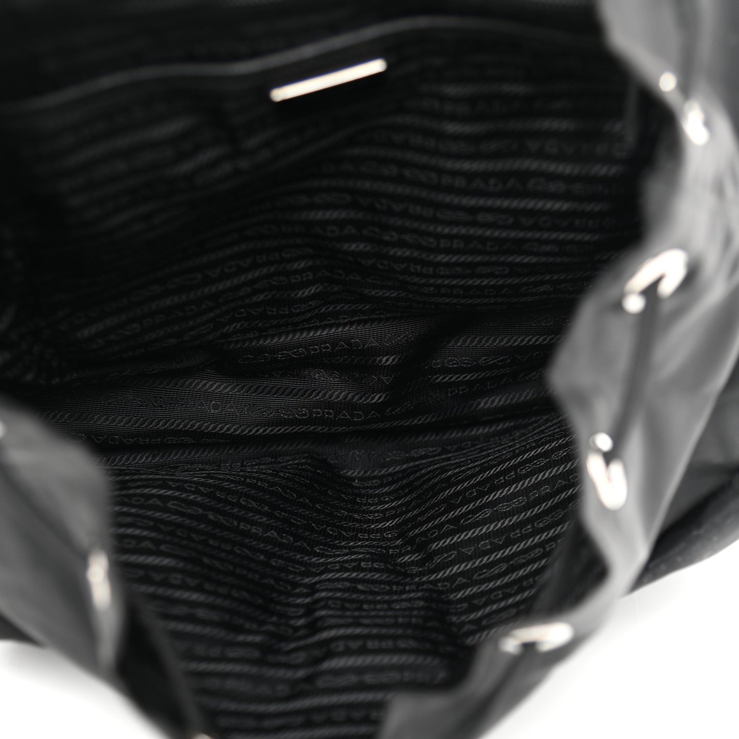 Tessuto Nylon Saffiano Medium Backpack Black