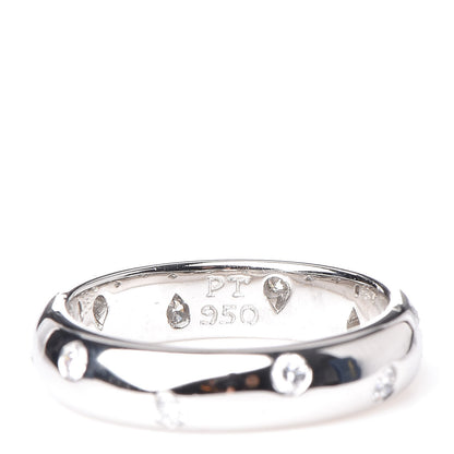 Tiffany Platinum Diamond Elsa Peretti Etoile Band Ring 49 4.75 5 of 6