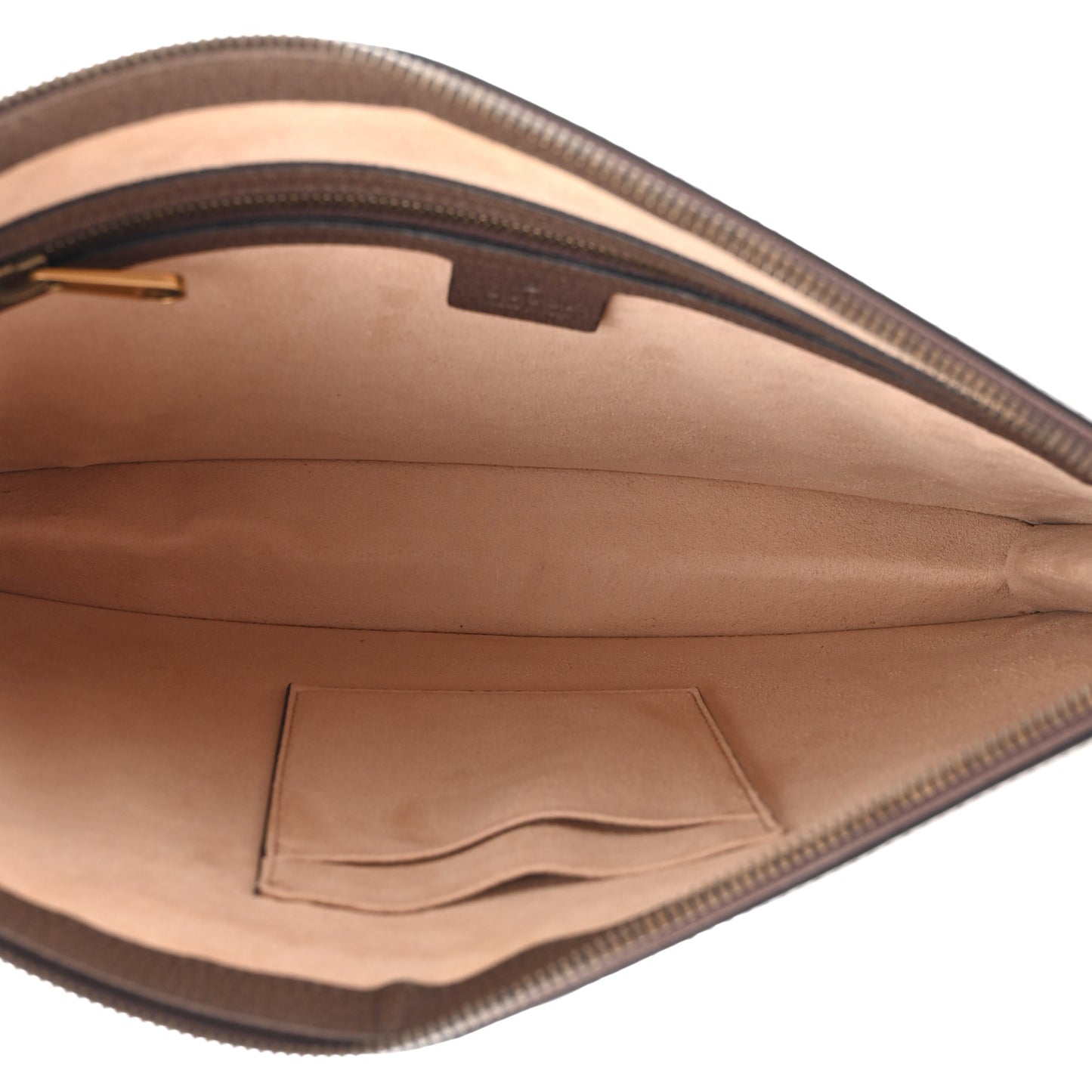 GG Supreme Monogram Web Ophidia Portfolio Pouch Beige New Acero
