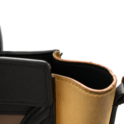 Celine Nubuck Smooth Calfskin Nano Tri-Color Luggage Desert 21 of 22