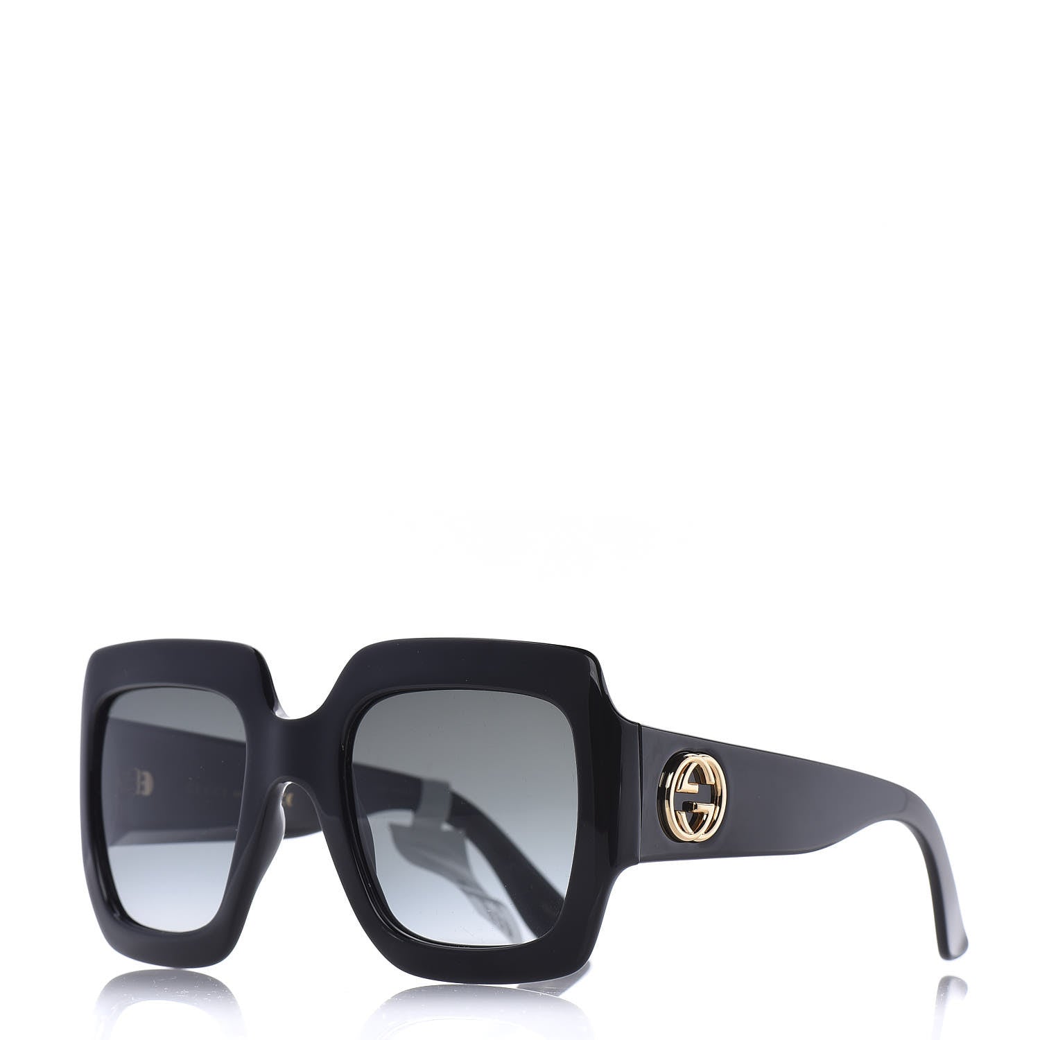 Gucci Acetate Square Frame Sunglasses GG0053S Black 1 of 7