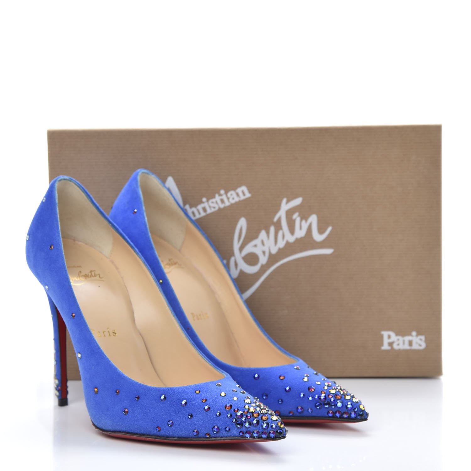 Christian Louboutin Suede Degrastrasss 100 Pumps 36.5 Version Electric 12 of 12